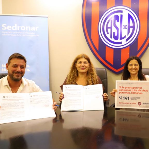 San Lorenzo y SEDRONAR se unen para prevenir adicciones